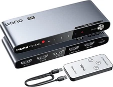 llano HDMI 2.1 Switch, HDMI Auto Switcher 4K@120Hz 8K@60Hz with IR Remote, Switc