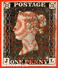 SG. 3. A1 (3). AS2. " JL ". 1d Grey Black ( worn plate ). Plate 1a. A fin B78354