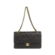 Chanel 1112 Lambskin Shoulder Bag Women Black One Size 663333