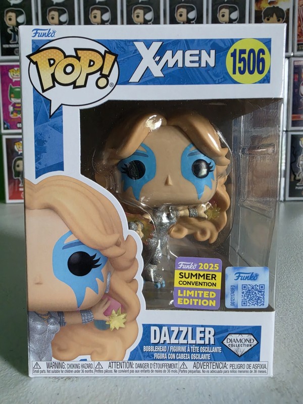 Funko Pop! Marvel #1506 Dazzler (Diamond) 2025 SDCC Shared Exclusive w/Protector
