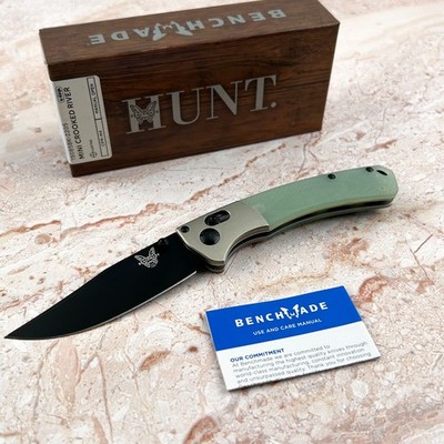 Benchmade Mini Crooked River 15080BK-2205 (CPM-M4 )Blade with Jade