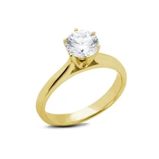 1.91ct F-SI2 Round Natural Certified Diamond 14K Gold Solitaire Engagement Ring