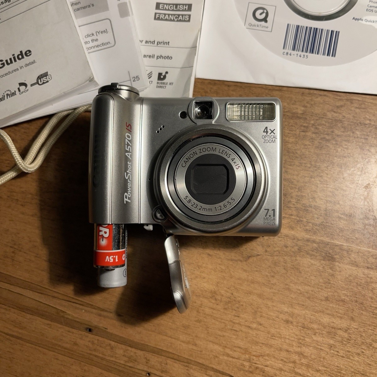 Buy Canon PowerShot A550 7.1MP Digital Camera - Silver online | eBay
