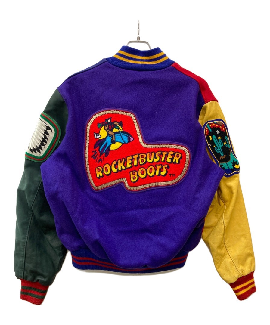 ROCKETBUSTER BOOTS Custom Patch Varsity Jacket Mu… - image 2