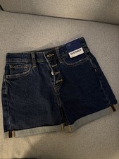 Old Navy kids Dark Blue Denim Shorts Size 12 Cotton Pockets