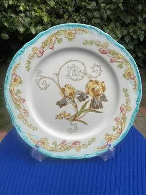 Antique Creil & Montereau France Late 1800's Ironstone Earthenware 9.5'' Plate