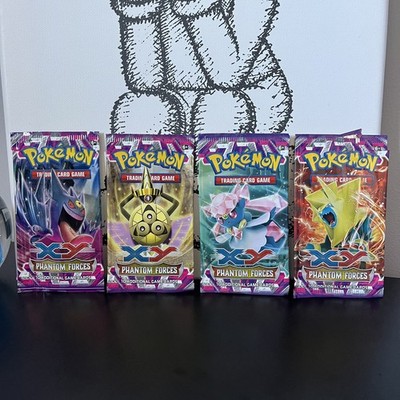 Pokémon Karten TCG XY Phantomkräfte Pack Art Full Set - 4 *LEER* Booster Packs