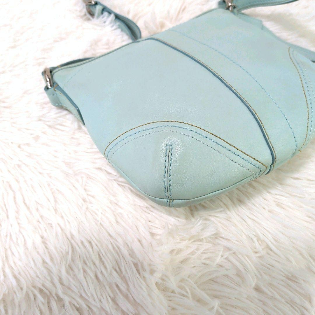 Coach Shoulder Bag Leather Blue Authentic G0204588 thumbnail 20