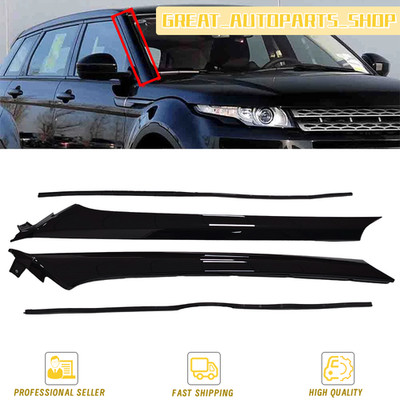 2PCS Front Wind Shield A Pillar Trim Molding For 2012-2018 Range Rover Evoque