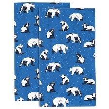 Bears Hand Towel Set 2 PCS Bathroom Kitchen Decor Soft Absorbent 14x28 Inch