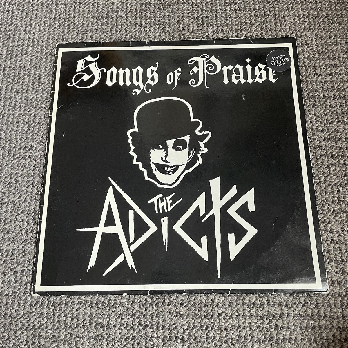 The Adicts – Songs Of Praise Vinyl Record EARLY UK Pressing YELLOW