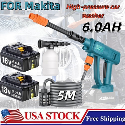 #ad NEW Cordless High Pressure Washer Jet Water Wash Car Cleaner Gun For Makita 18V $16.99