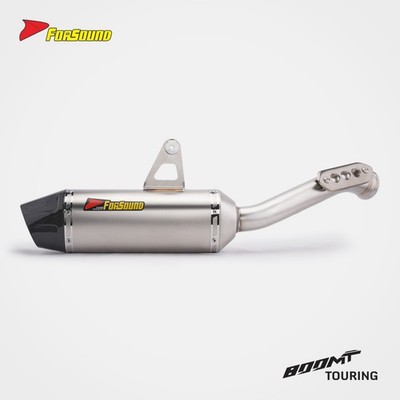 Integrated Exhaust for 800MT, Marcopolo Style Muffler, Stainless Steel System