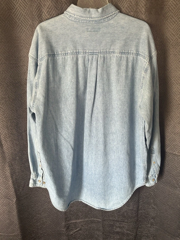 Vintage Denim Abotonado Arctic Cat Hombre’s Grande M.J. Soffe Foto 3 de 4