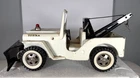 Vintage Tonka Jeep White Wrecker Snowplow Tow Truck Steel Rare! Great Shape!