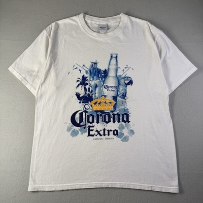 Corona Beer Cancun Mexico Graphic T Shirt White Adult L Beer Promo Travel