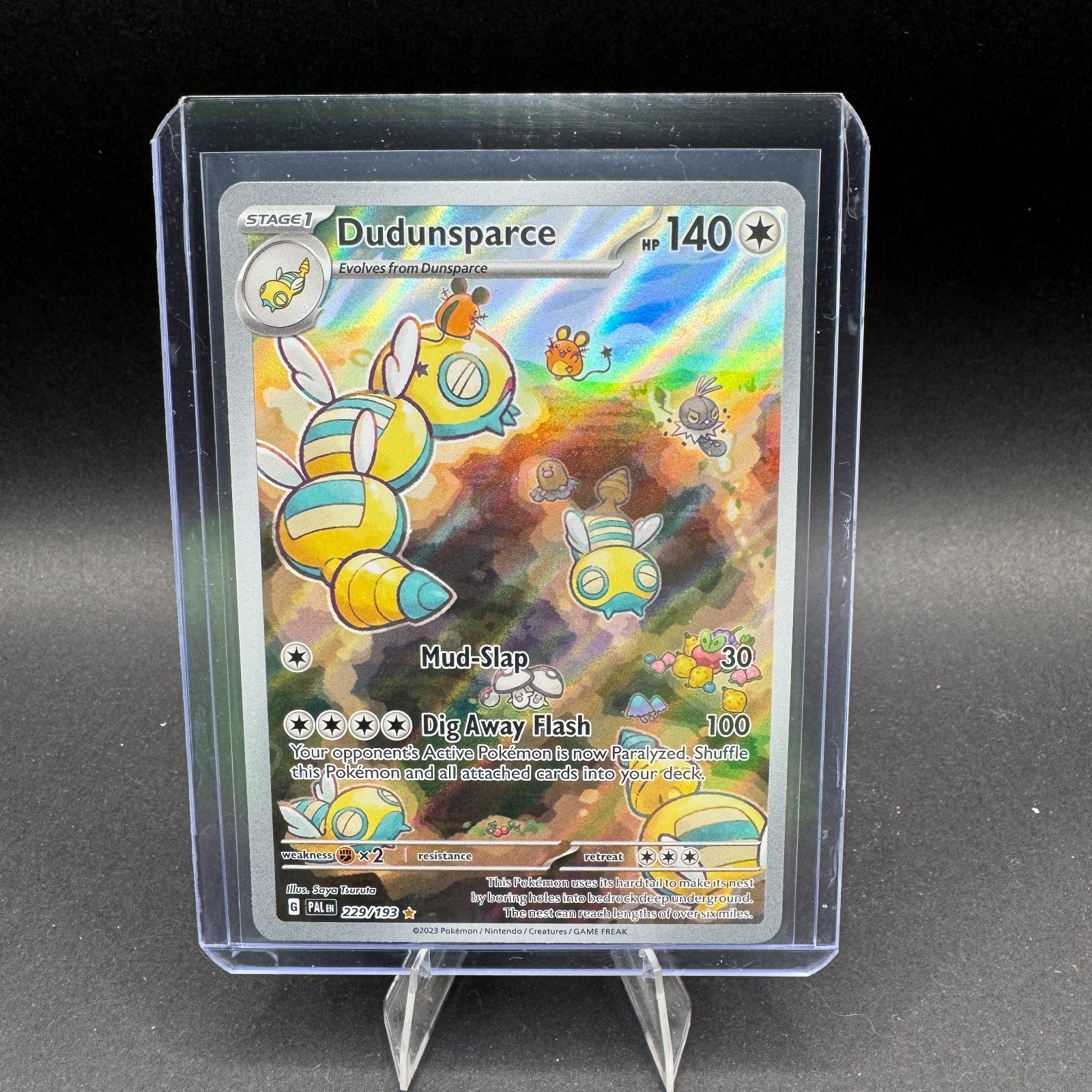 Dudunsparce Pokemon SV Paldea Evolved 229/193 Illustration Rare Full Art Holo NM