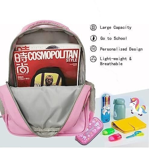 Hello Kitty Rucksack für die Schule, 17 Zoll hohe Kapazität Schultasche für Kinder ab 7+ - Bild 10 von 15