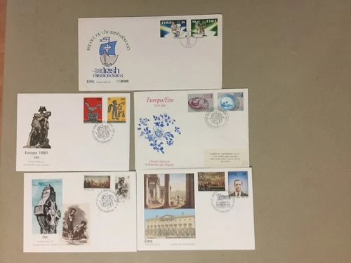 Five Ireland fdc with two stamps