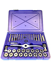 Irwin Tools 39 Piece Self Aligning Metric Tap And Die Set Snap Latch Case NICE