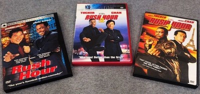 Rush Hour Trilogy DVD Set Movies 1, 2, & 3 - Jackie Chan, Chris Tucker