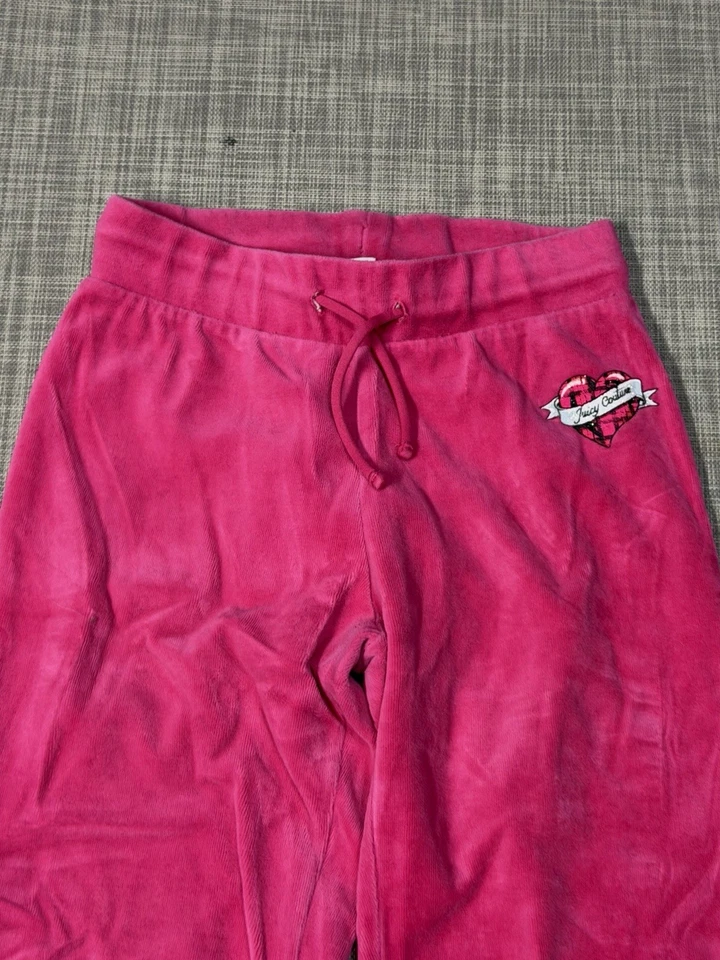 VTG Y2K Juicy Couture Kids Pink Sweatpants Girls Size 7/8 Cute Pants - Image 3 of 4