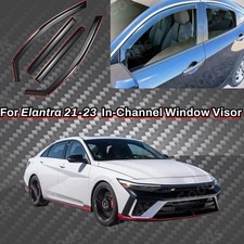 In-channel Rain Guards Vent Visor Window Deflectors Fits Hyundai Elantra 2021-23