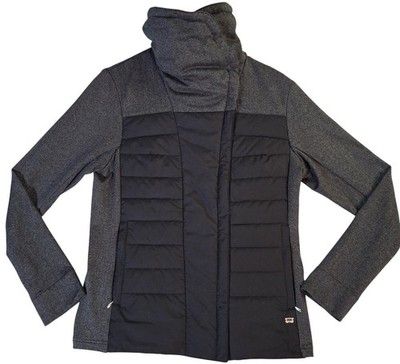 Helly Hansen Astra Hybrid Jacket Women's M Black Gray Quilted Primaloft Hooded