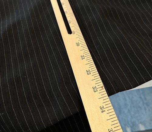 Vintage Giorgio Armani Le Collezioni Suit Mens 48 Long Black Striped Wool ITALY - Bild 15 von 22