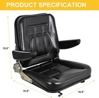 Universal Forklift Seat 45°-180° Adjustable Backrest & Armrests Anti-fatigue — photo 2