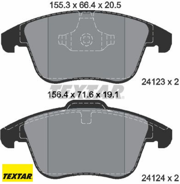 Textar 2412301 Bremsbelagsatz FüR Scheibenbremse Bremsbelagsatz-image