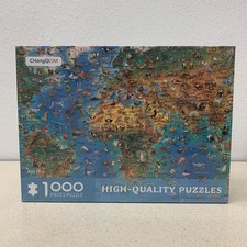 World Map 1000 Piece Puzzle Animal Kingdom Edition BRAND NEW SEALED