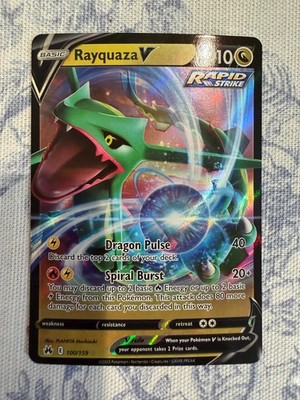 Pokemon TCG Rayquaza V 100/159 Crown Zenith Holo