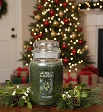 Yankee Candle Mistletoe Scented Candle 22oz Large Jar – Brand New Sealed, Up to