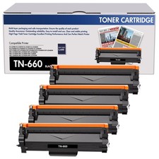 4PK TN660 Toner Cartridge For Brother MFC-L2700DW HL-L2300D DCP-L2540DW TN-660