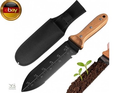 Hori Hori Gartenmesser mit Segeltuchscheide, Mehrzweck Gartenmesser mit
