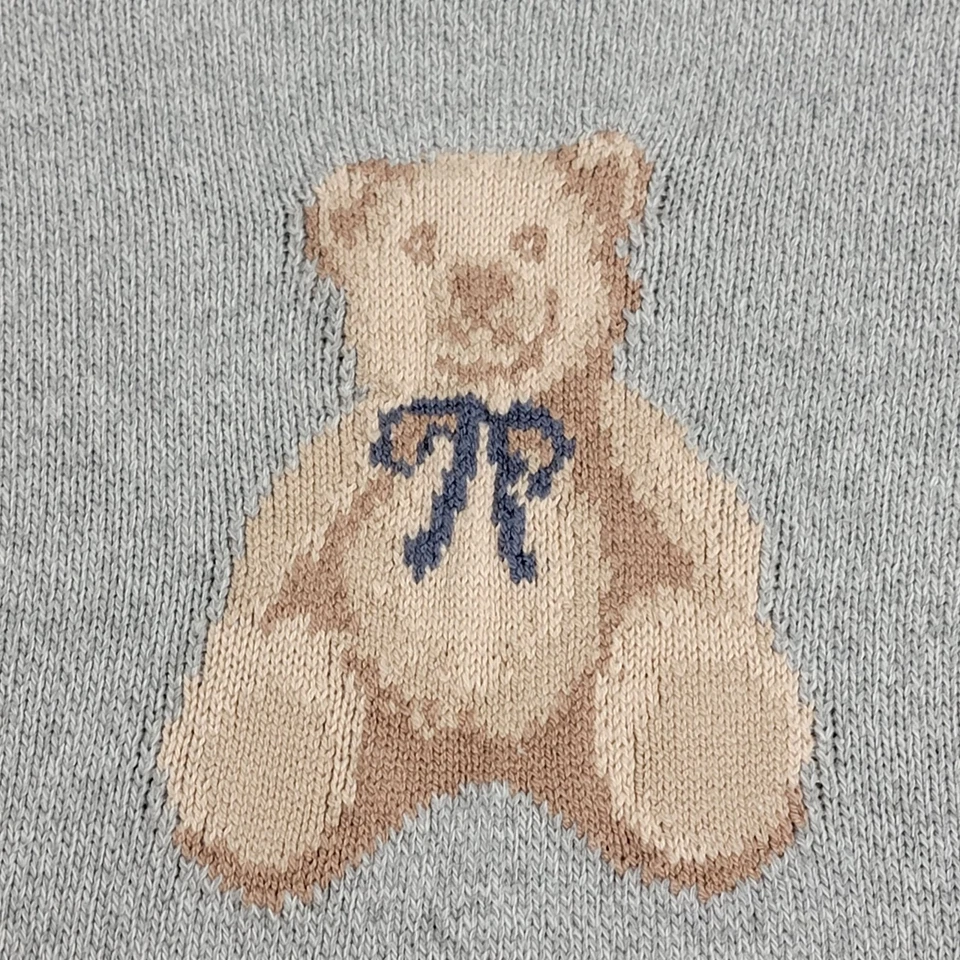 Hollister плюшевый медведь свитер женщин размер XL пуловер бант серый уютный ворота - Изображение 4 из 4