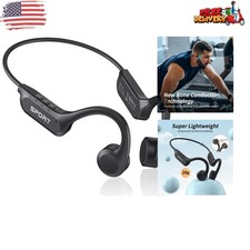 Bone Conduction Bluetooth 6.0 Headphones, Open Ear Design, 10Hrs Playtime, Wa...
