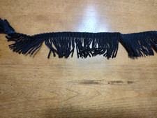 2 yards 30" of 2" wide black twisted fringe for sewing, crafting, home decor