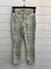 CJ by Cookie Johnson Womens Believe Legging Snake Print Stretch Grn and Yellow