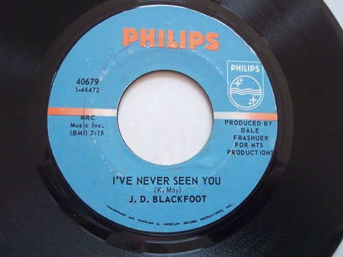 J.D. BLACKFOOT One Time Woman; I've Never Seen You 45 RPM 7" Record 1970 PHILIPS - Picture 6 of 6