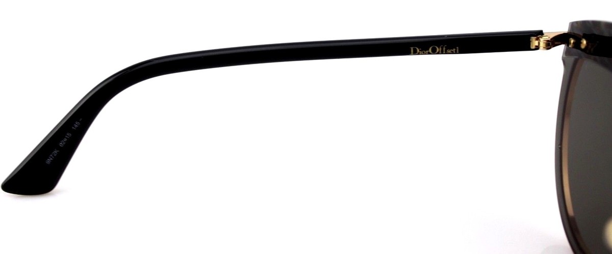 RARE New Christian DIOR OFFSET 1 Gold Black Blue Tweed  display picture 1