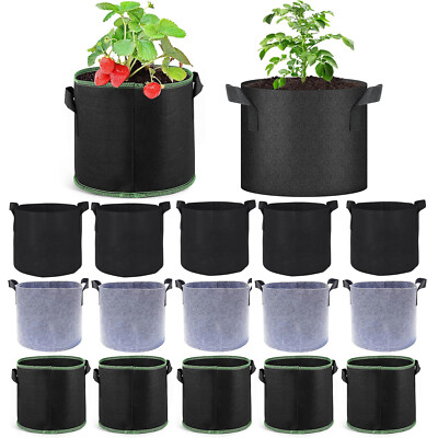 2/3/5/7/17 Gallon Fabric Grow Bags Breathable Pots... – Grandado