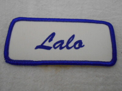 LALO  USED SILK SCREEN VINTAGE SEW ON NAME PATCH TAGS ASSORTED COLORS 