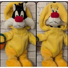 Sylvester Cat Tweety Bird Costume Halloween Bean Bag Warner Bros Plush 