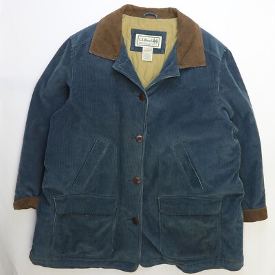 Vintage L.L. Bean Corduroy Barn Work Coat Chore Jacket Womens Size