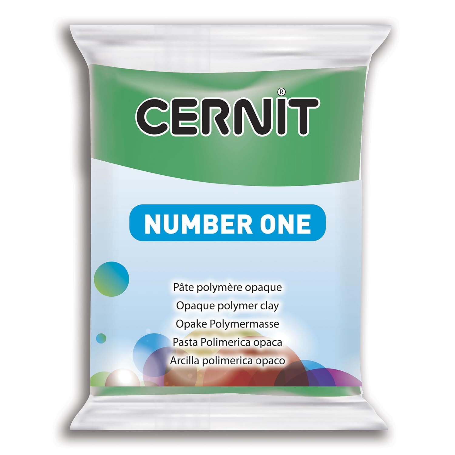 CERNIT CE0900056600 Nummer eins Lehm 56 G, grün, 7 x 5.5 x 1.5 cm Grün 56g