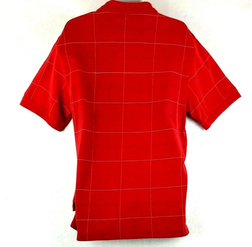 Saddlebred Polo Shirt Men’s Red Patterned Short Sleeve Size Large - Picture 3 of 9