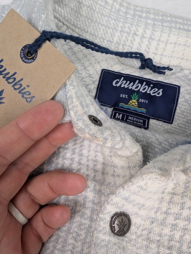 Chubbies Sherpa Chore Giacca Uomo Medium The Cold Morning Grigio Campione Nuovo con etichette - Foto 7 di 14