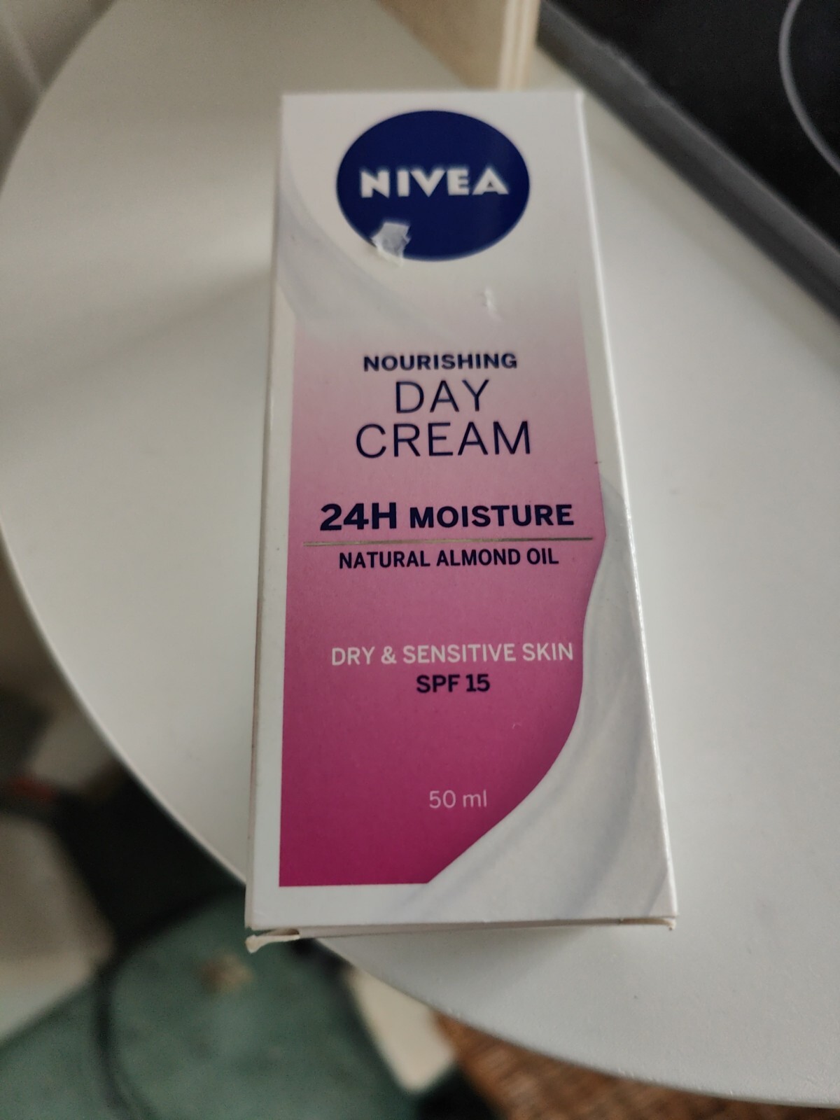 Nivea Rich Moisturising SPF15 Day Cream 50ml, Almond Oil For Dry Sensitive Skin